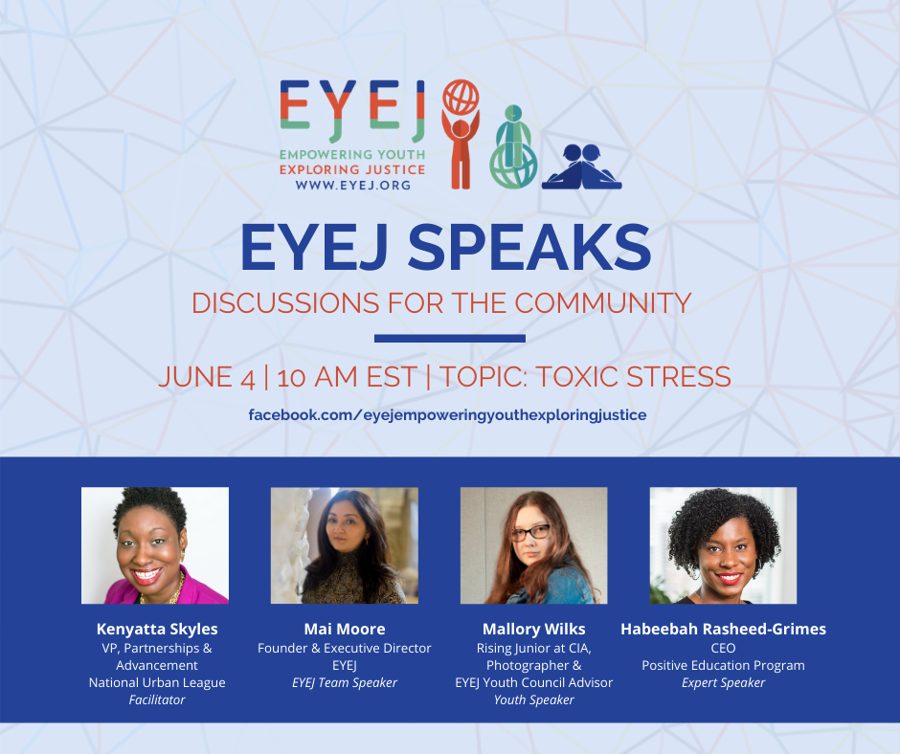 EYEJ Speaks episode flyer