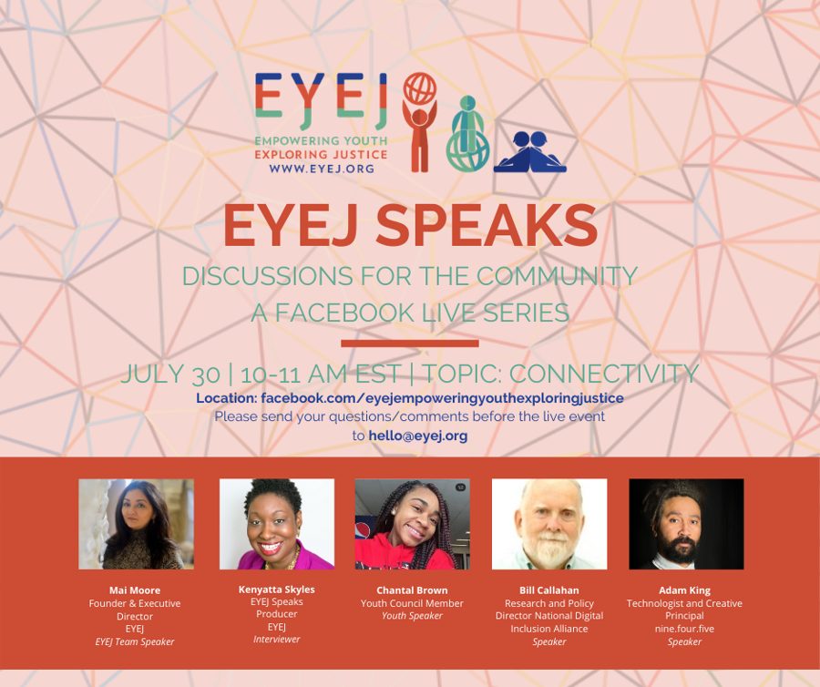 EYEJ Speaks episode flyer